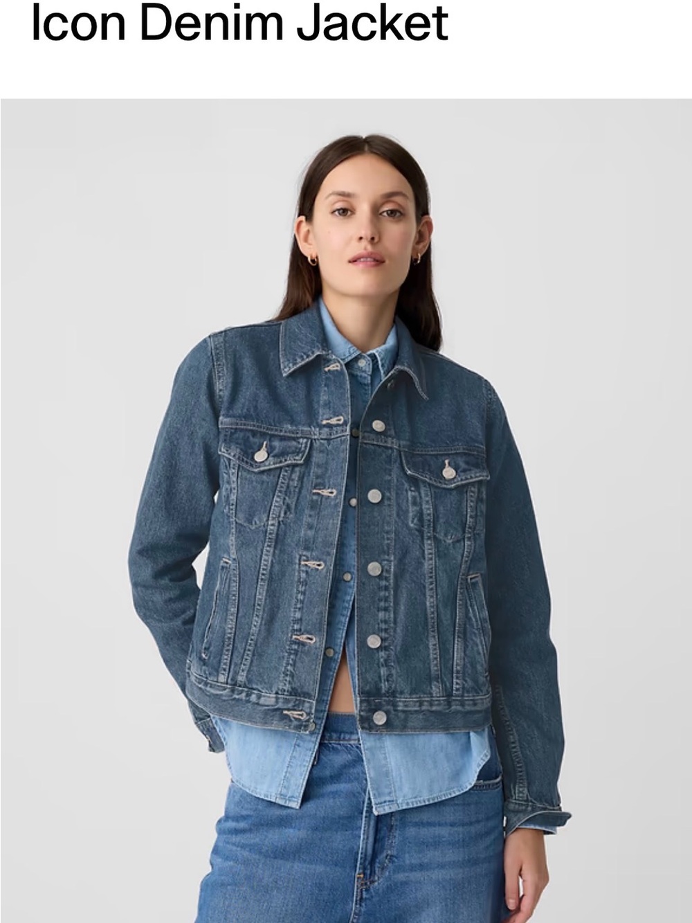 GAP Icon Denim Jacket - Medium Blue